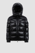 Moncler  -  Doudoune noire brillante femme