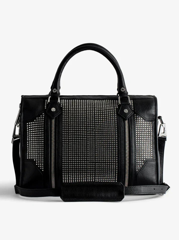 Zadig & Voltaire  -  Sac noir à clous femme